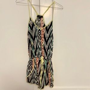 Printed Racerback Romper
